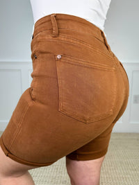 Judy Blue - Tess Tummy Control Bermuda Denim Shorts