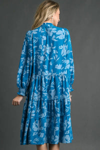 Umgee - Tiered Floral Print Tiered Dress