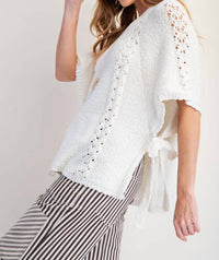 Easel - Half Sleeve Knitted Poncho