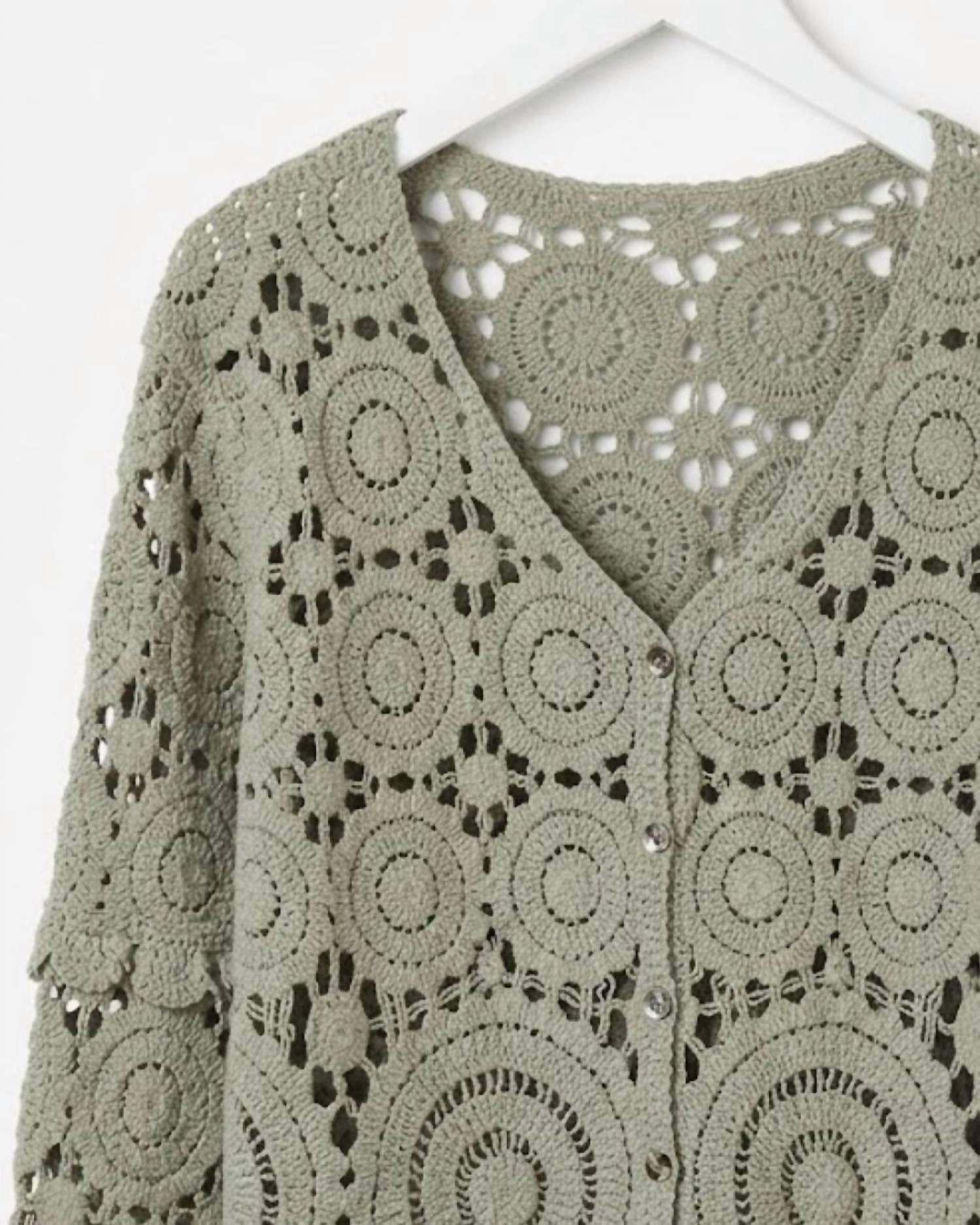 Pol - Women's V-neck Crochet Cardigan