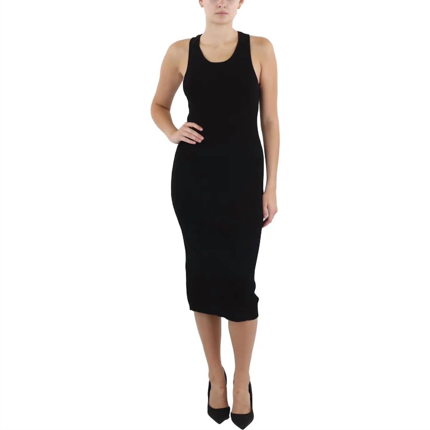 Sage The Label - Women's Ribbed Sleeveless Midi Dress