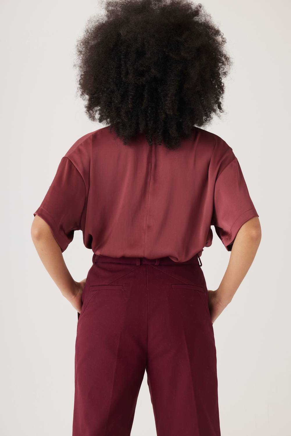 Rose Velvet - Piper Cotton Twill Full Length Pants