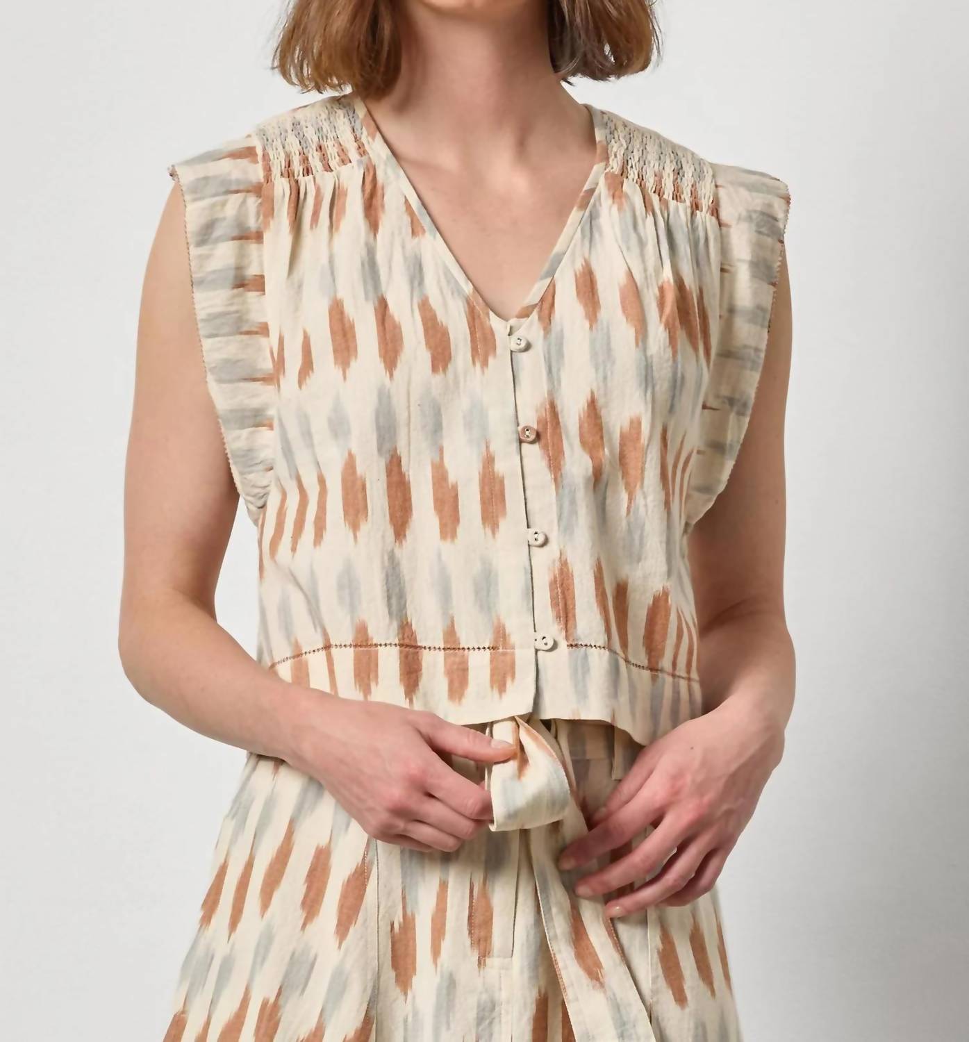 Lilla P - Shirred Shoulder Top