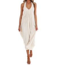 In February - Women's Softly Flowing Halter Midi Dress