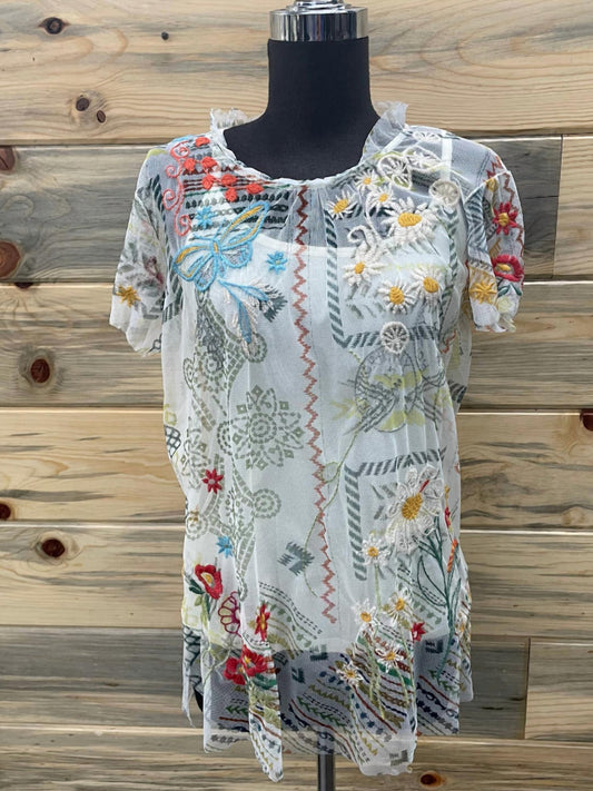 Johnny Was - MERIDA MESH BLOUSE