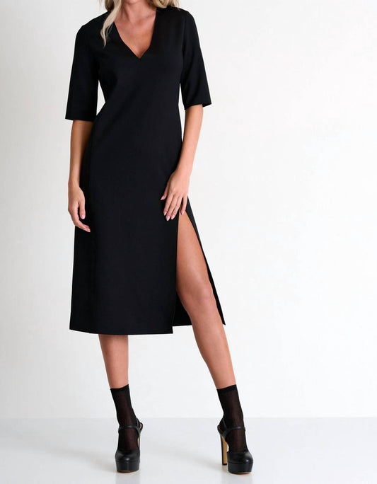 Shan - Long V Neck Dress