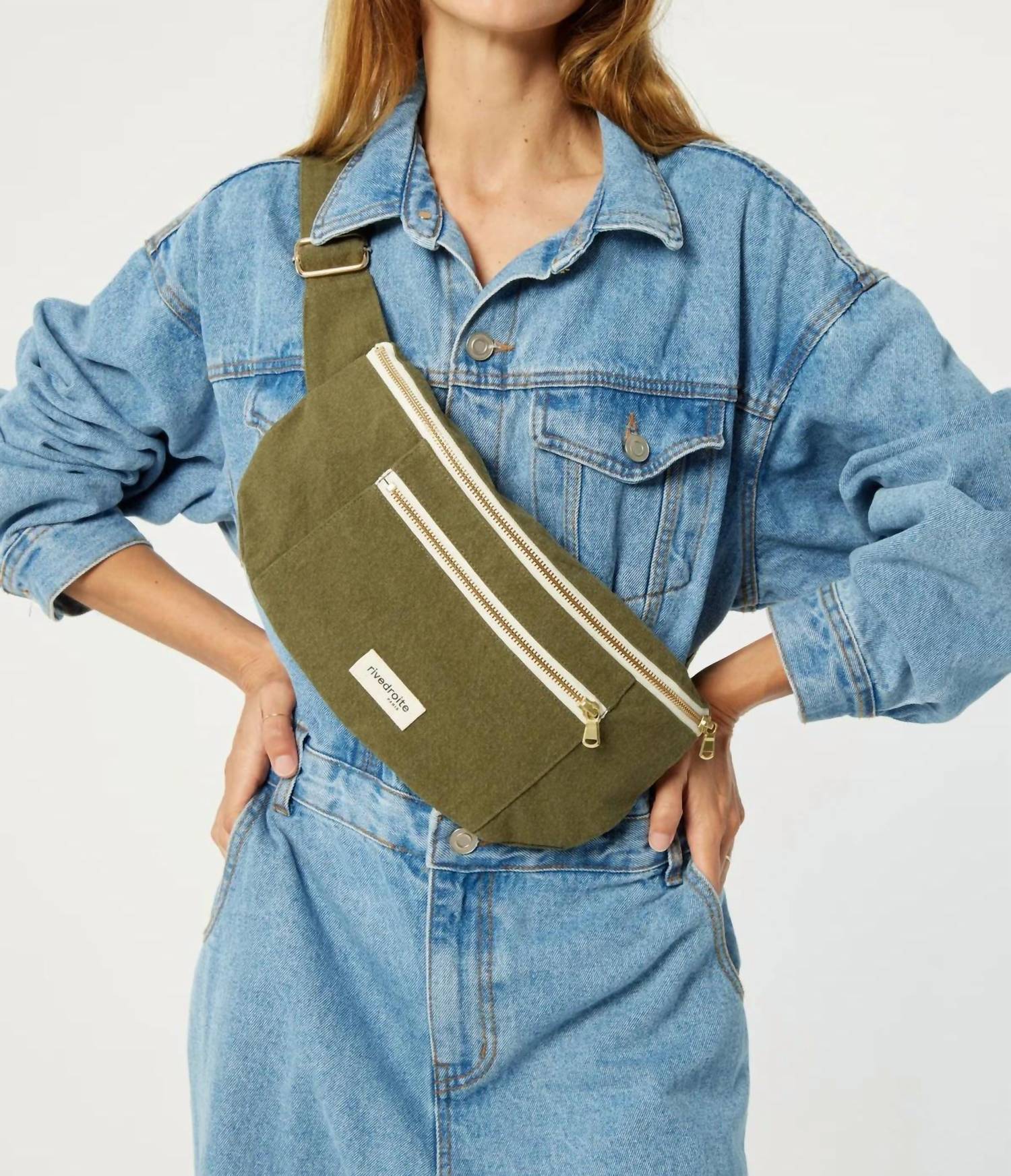 Rivedroite Paris Women's Orsel Sling Bag in military green - women's bag - alternate view