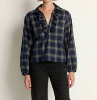 Nation LTD Beckett Blouse in starry night plaid 3 - women's blouse - view 4