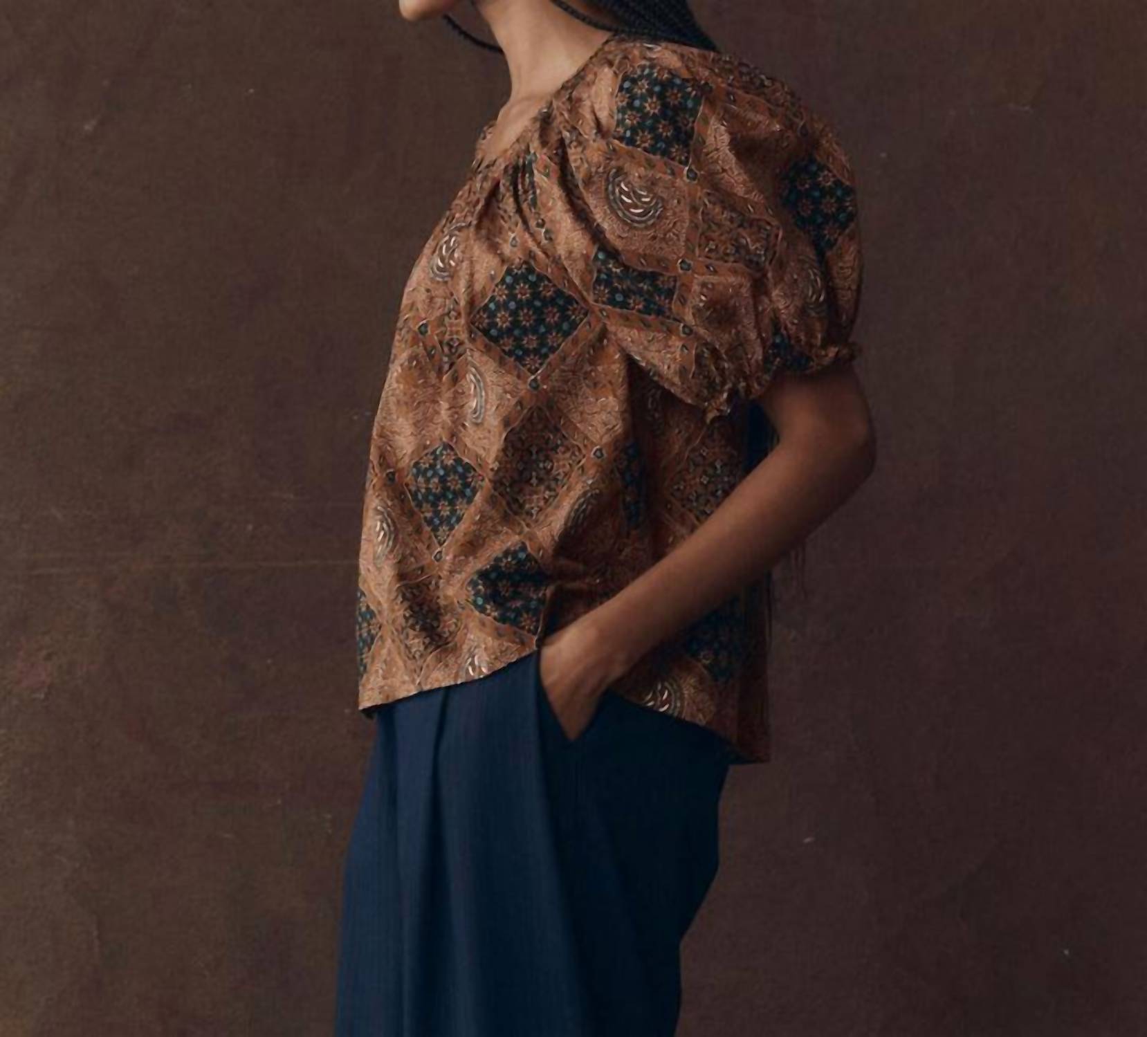 The Great. - Moorland Puff-sleeve Top