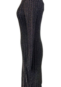 Elie Tahari - Metallic Knit Midi Dress
