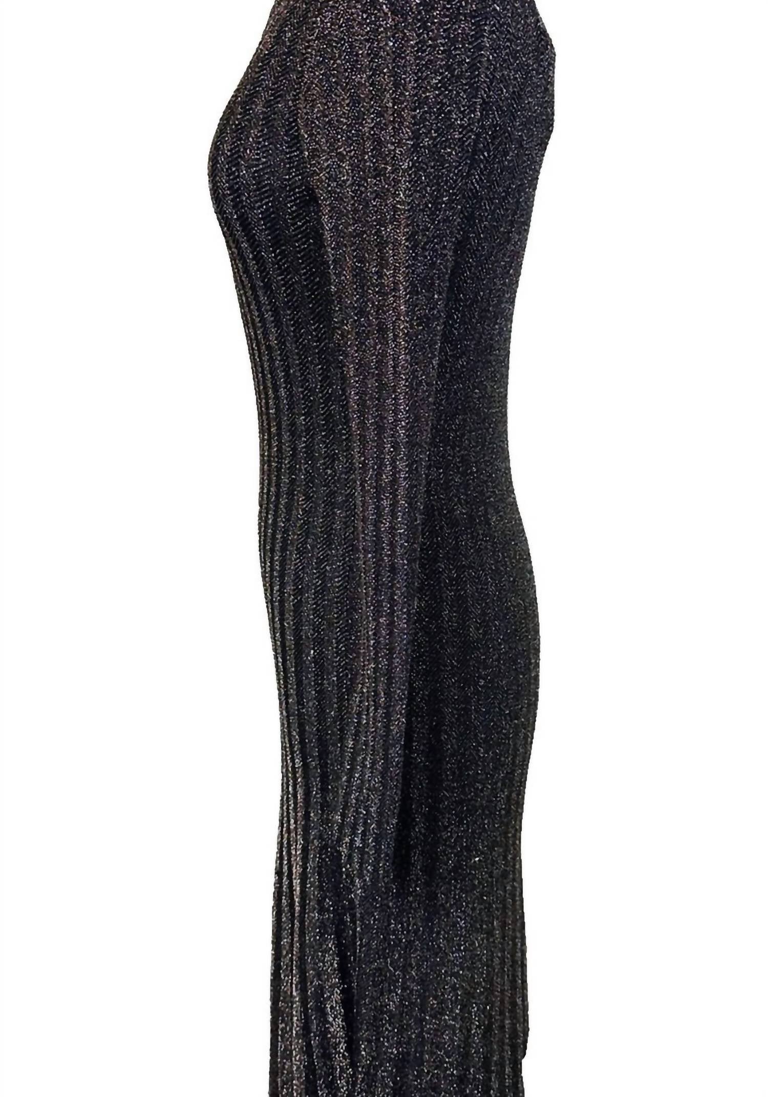 Elie Tahari - Metallic Knit Midi Dress