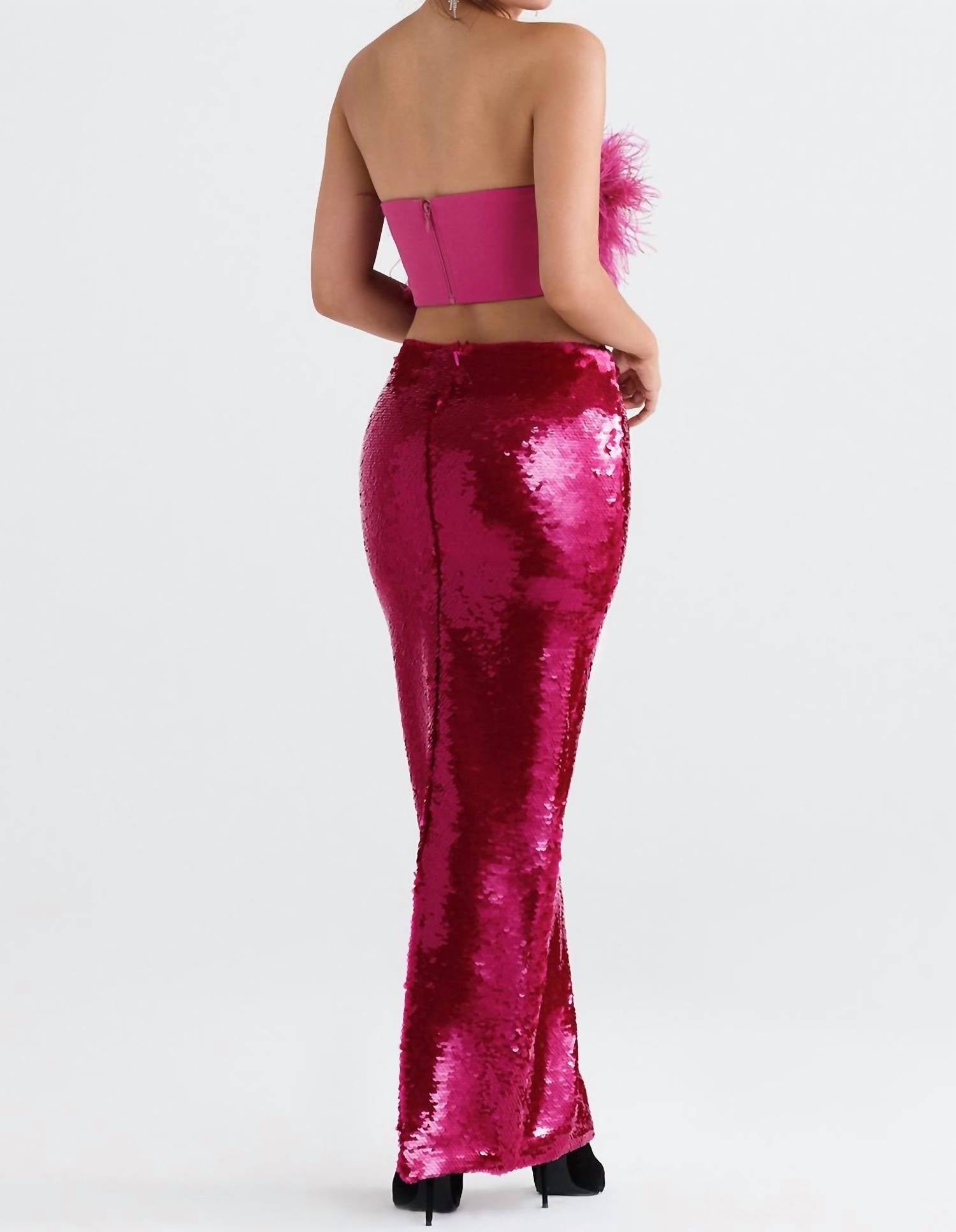 House Of Cb - Women's Alexis Sequined Maxi Skirt