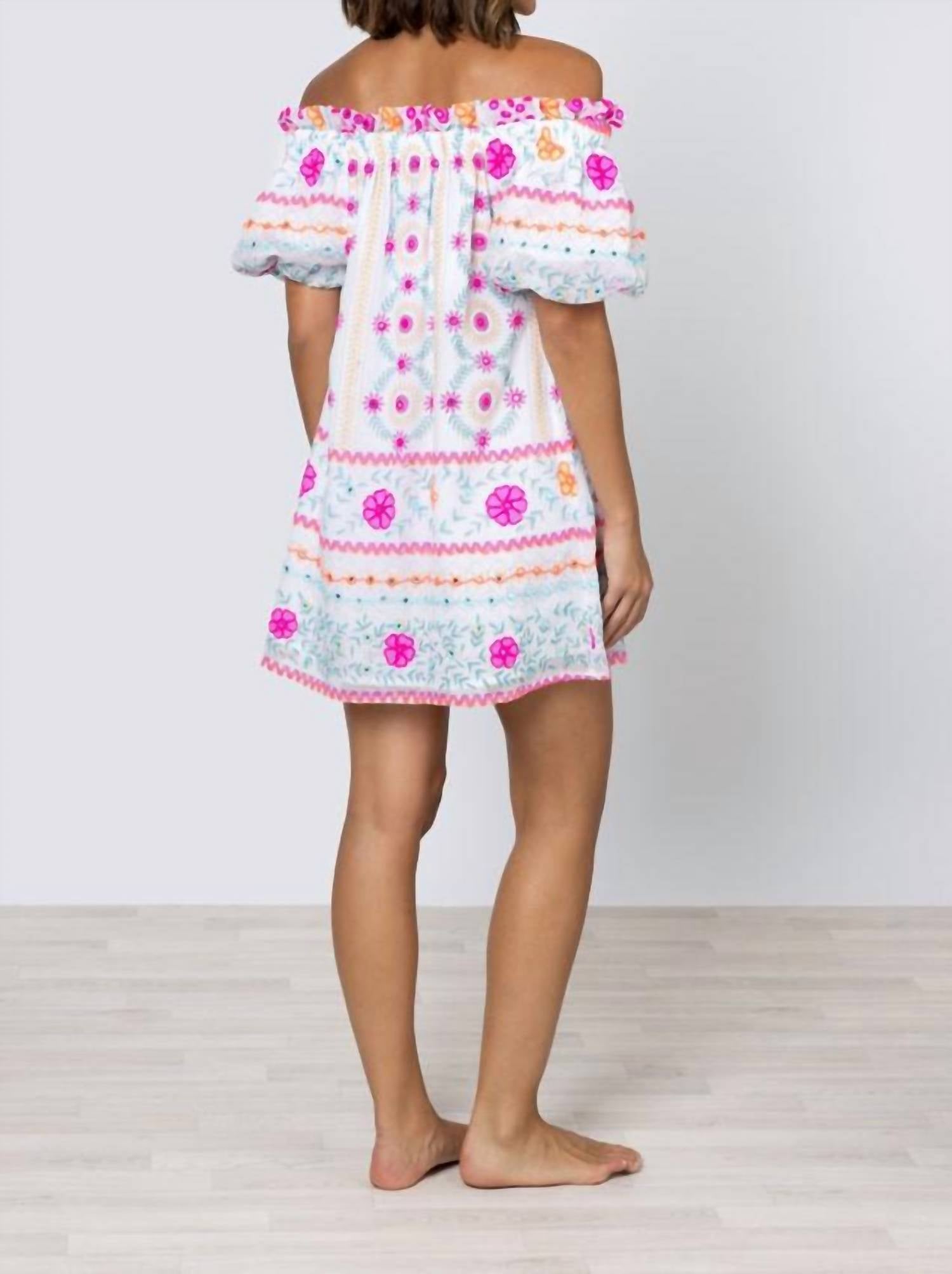 Juliet Dunn - Off-shoulder Mini Dress