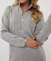 Esqualo - Long Sleeve Zipper Modal Dress