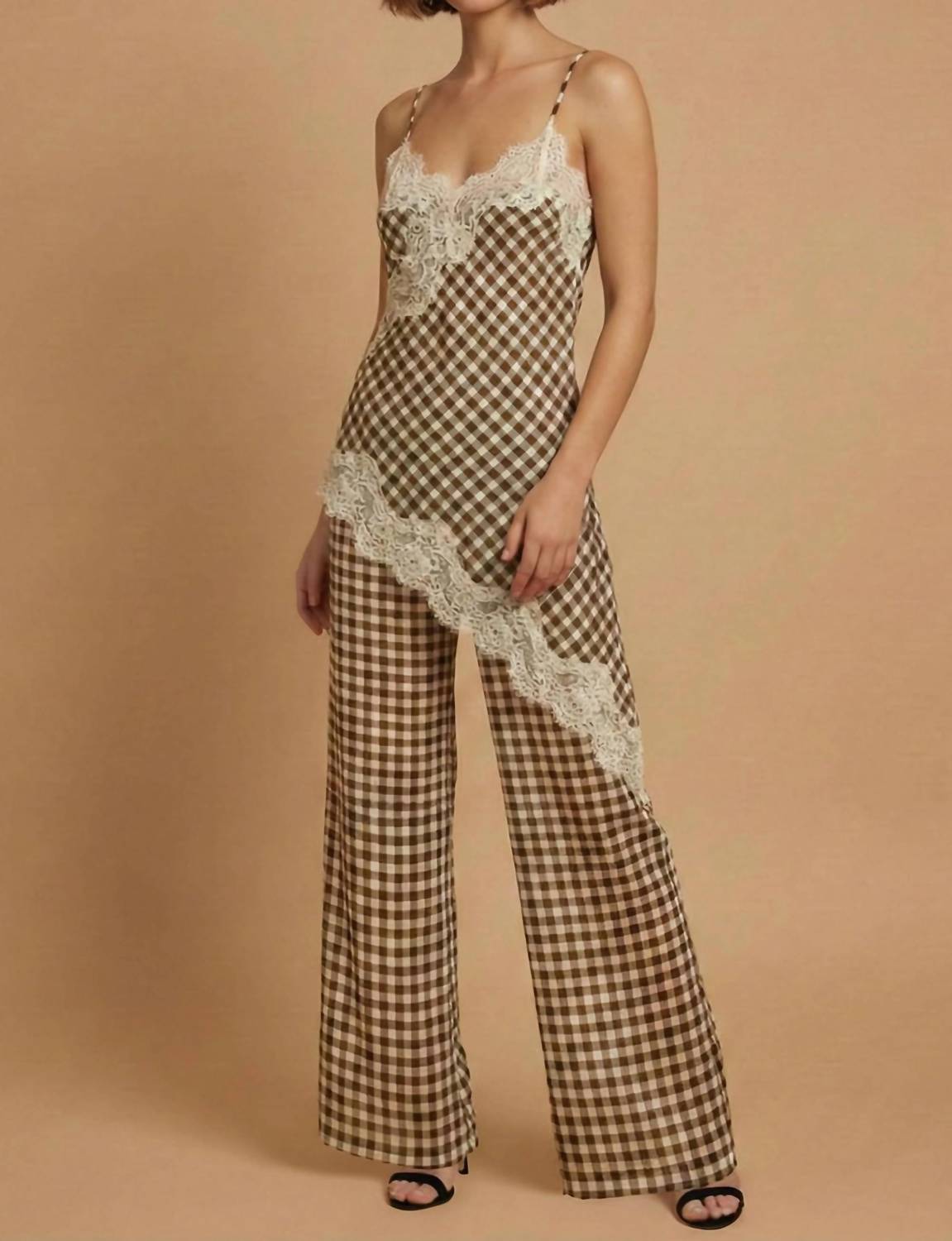 Skylar Rose - Gingham Lace Trim Set