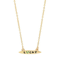 Jessica Elliot - Women's Enamel Small Surfboard Necklace - Lucky