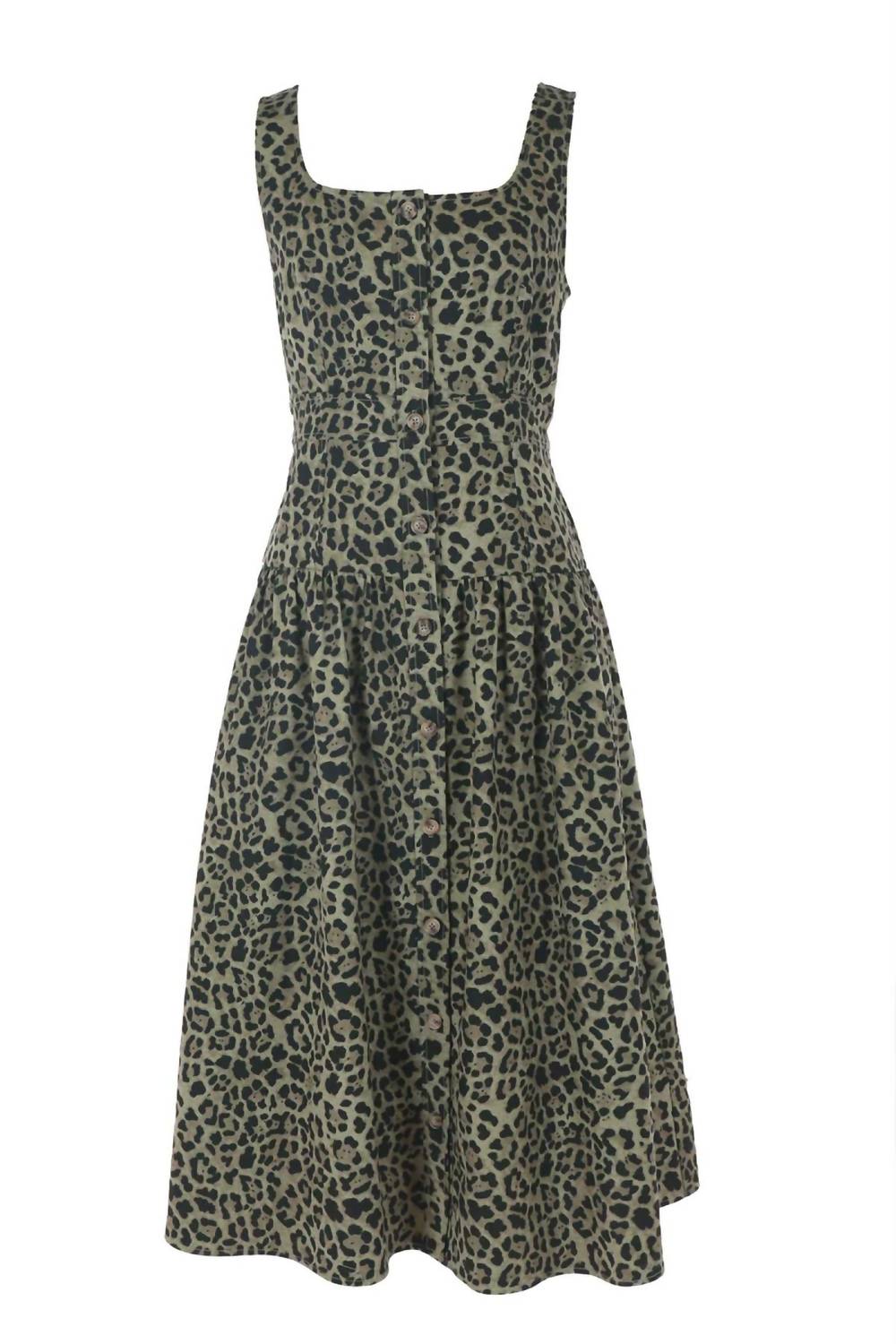 Current Air - Button Front Sleeveless Midi Dress