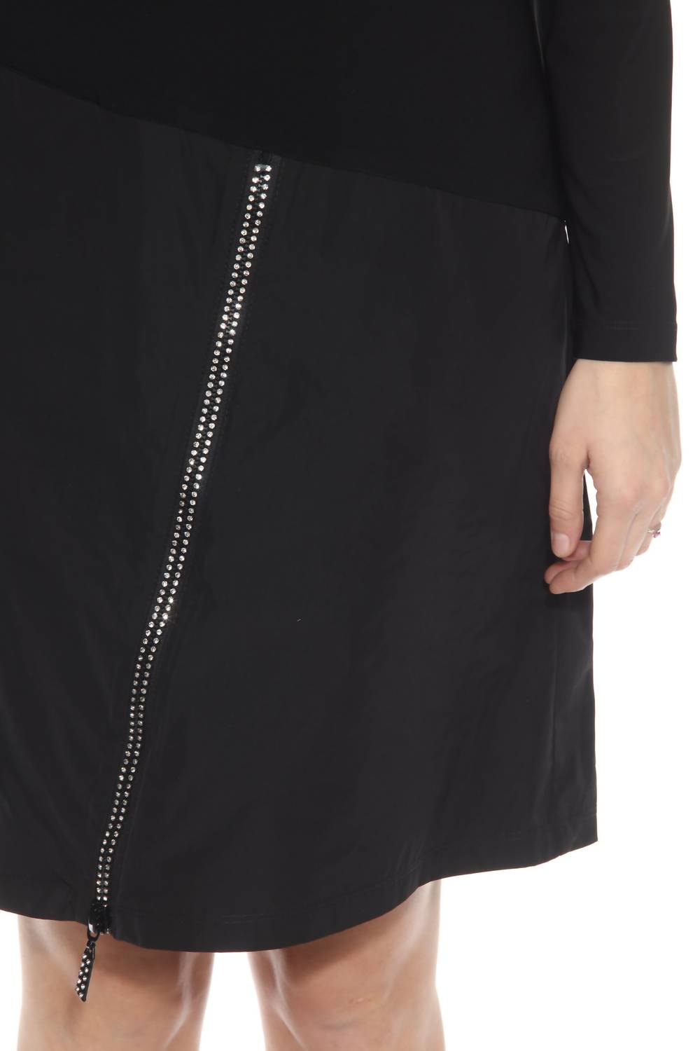 Joseph Ribkoff - Embellished Zipper High Neck Dress