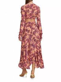 Mona Cut Out Back Maxi Floral Dress