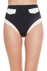 Gottex Standard High Class Side Tie Skirte Swim Bottom in black - women's swimwear