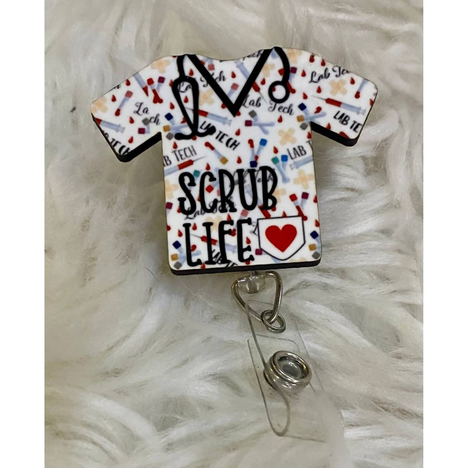 Glitter And Glue 4 You - Scrub Life Acrylic Badge Reel Holder