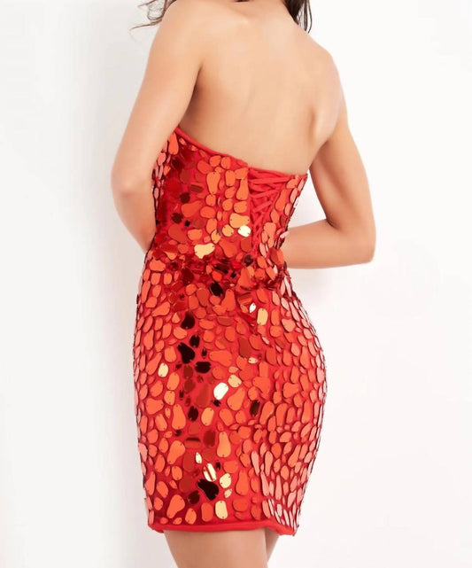 Jovani - Strapless Mini Prom Dress