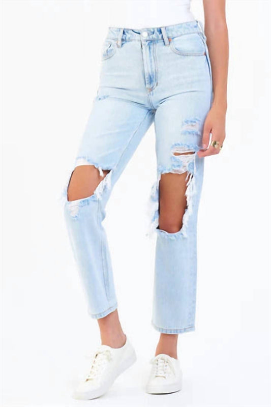 Dear John Denim - Jody High Rise Crop Destroyed Straight Jean