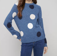 Charlie B - Neps Yarn Raglan Mock Neck Sweater