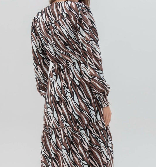 Marble - Abstract Print Midi Length Dress