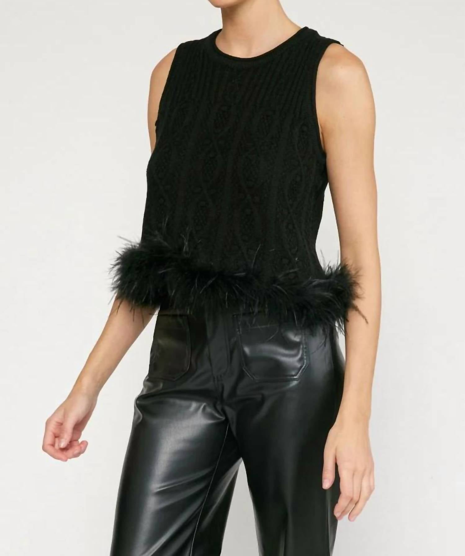 Entro - Midnight Glam Feather Tank