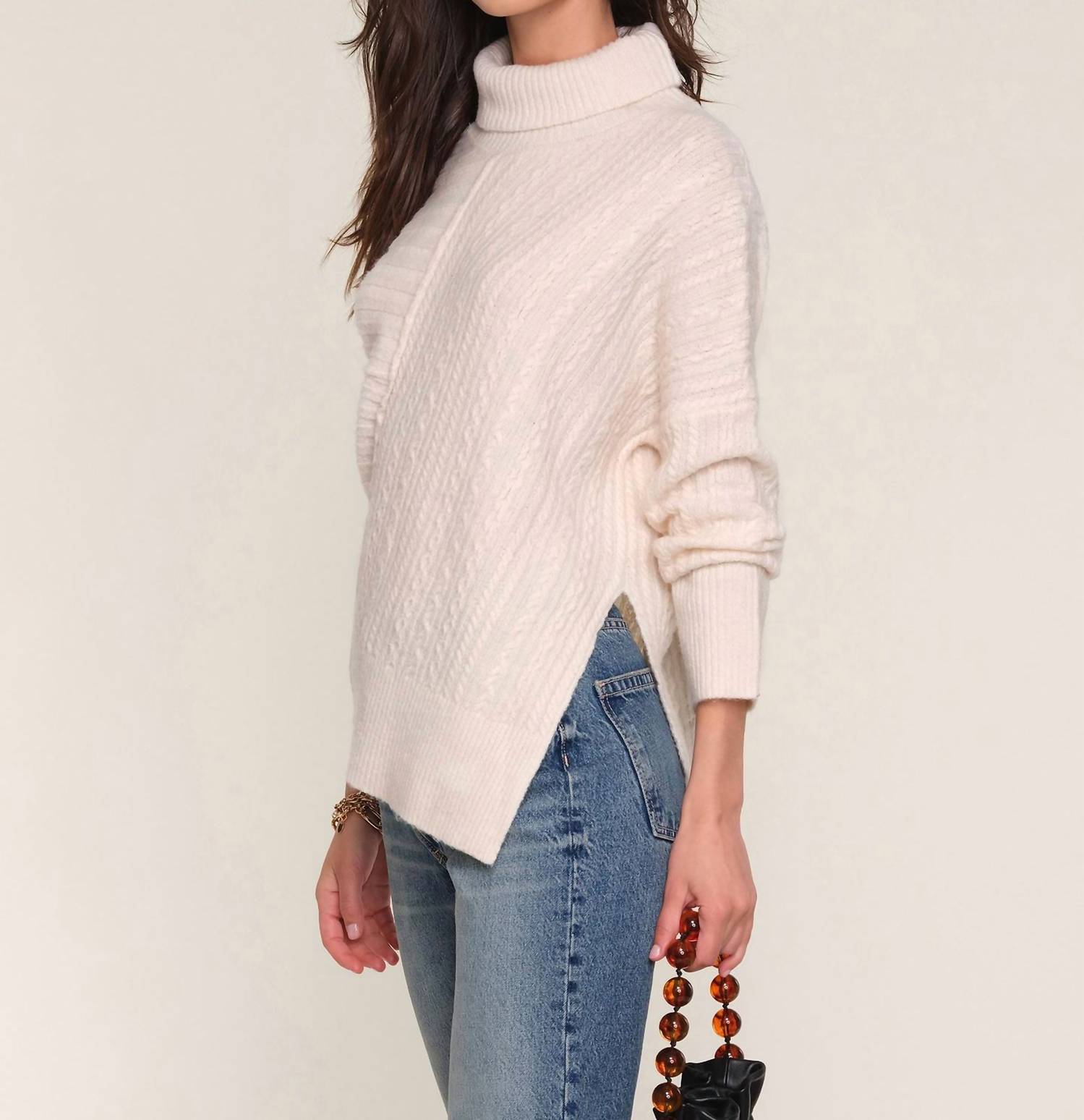 Heartloom - Asymmetric Turtleneck Sweater