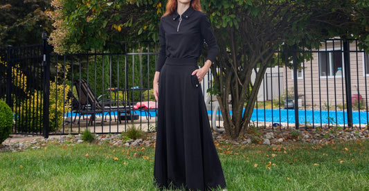 Tonet - Jersey Paneled Snap Pocket Skirt