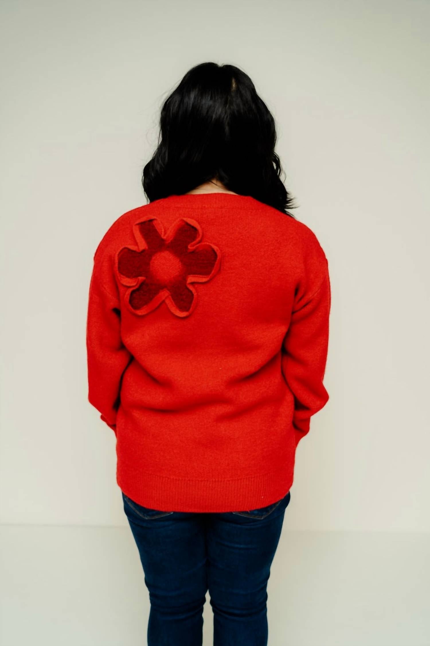 Jodifl - Camden Textured Flower Sweater