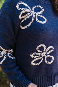 Tea N Rose - Kitty Embroidered Sweater
