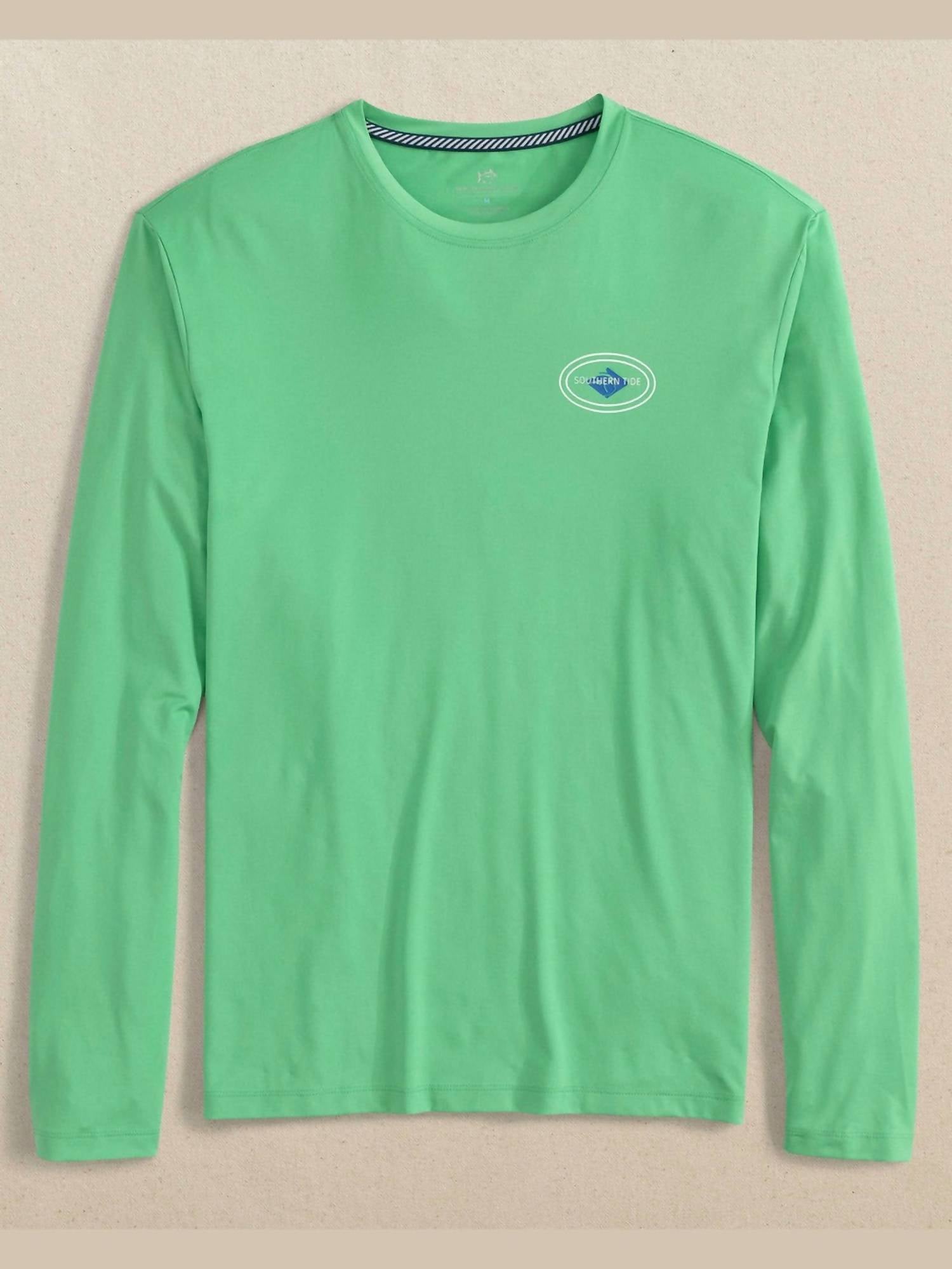 SOUTHERN TIDE Men's Sun Shirt in jade green - men's long sleeve top
