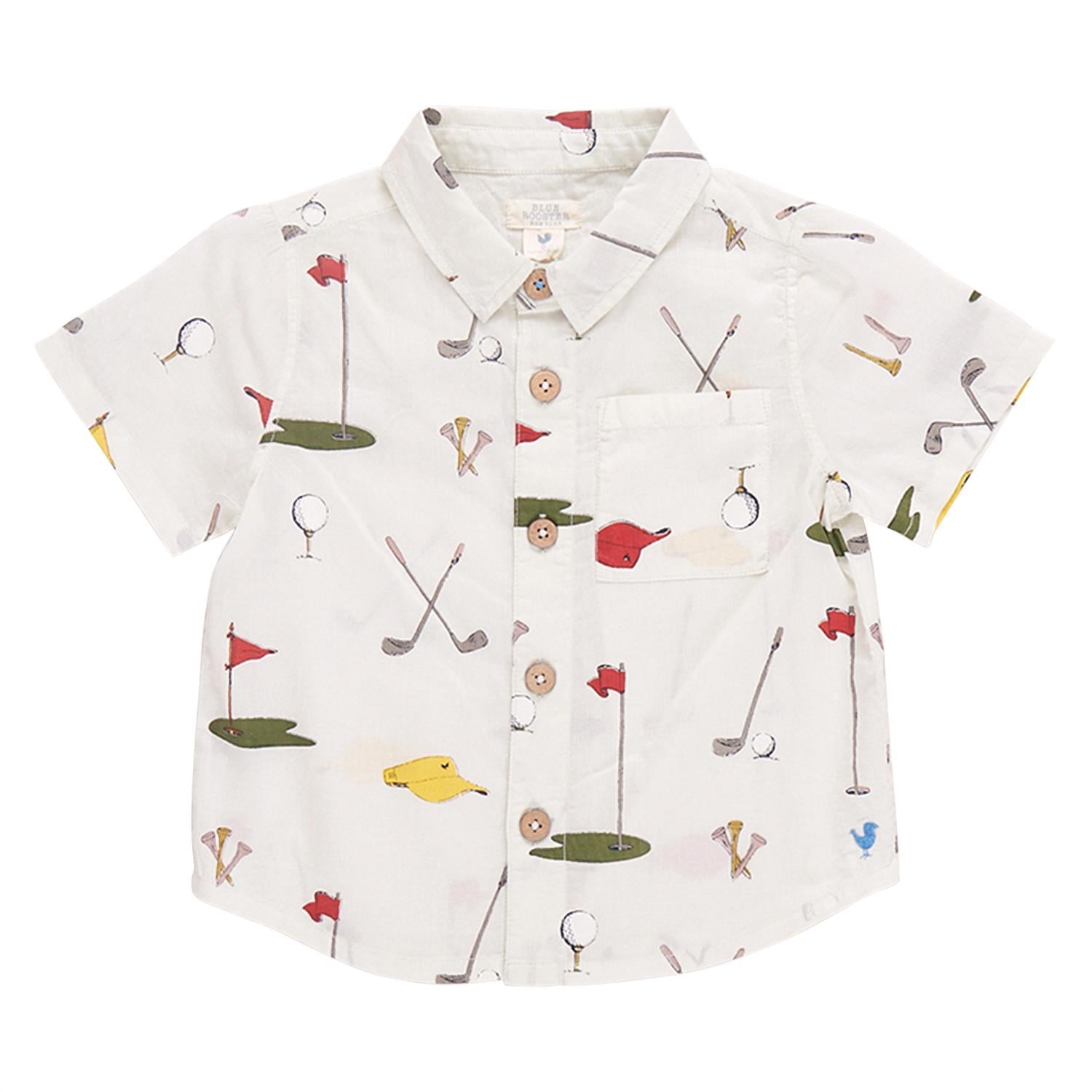 Pink Chicken - Boy's Golf Tournament Jack Short Sleeve Shirt