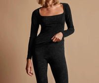 James Perse - Velvet Long Sleeve Top