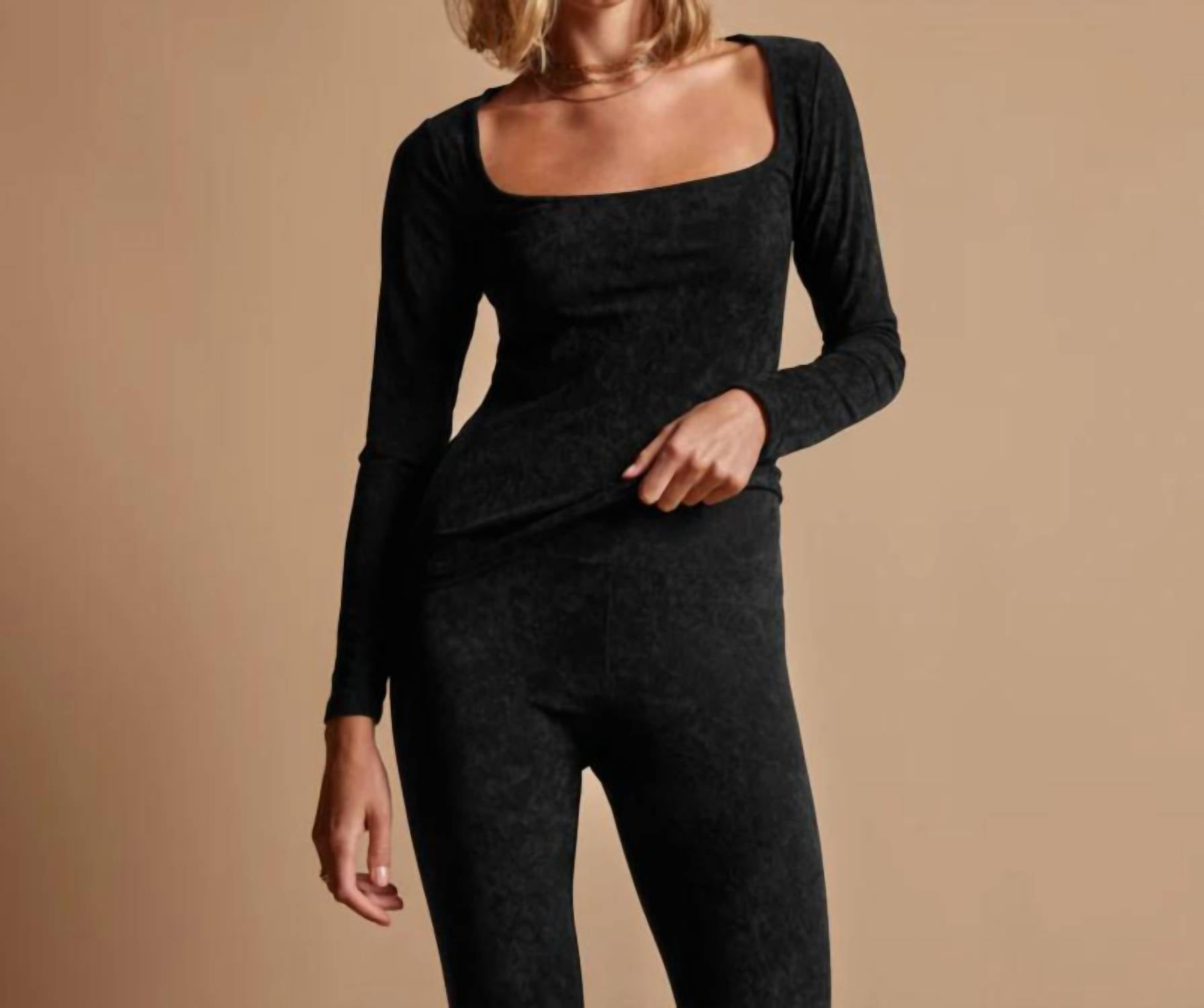 James Perse - Velvet Long Sleeve Top