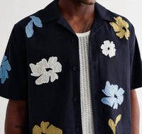 Wax London - Flower Applique Didcot Shirt
