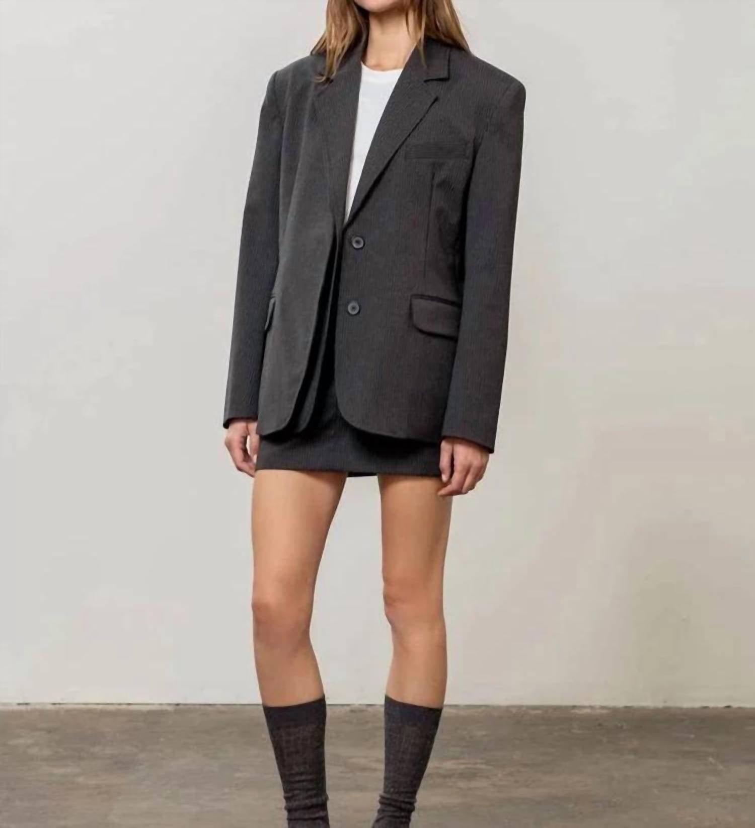 Moon River - Pin Striped Long Sleeve Blazer
