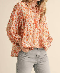 &Merci - Print Collared Top