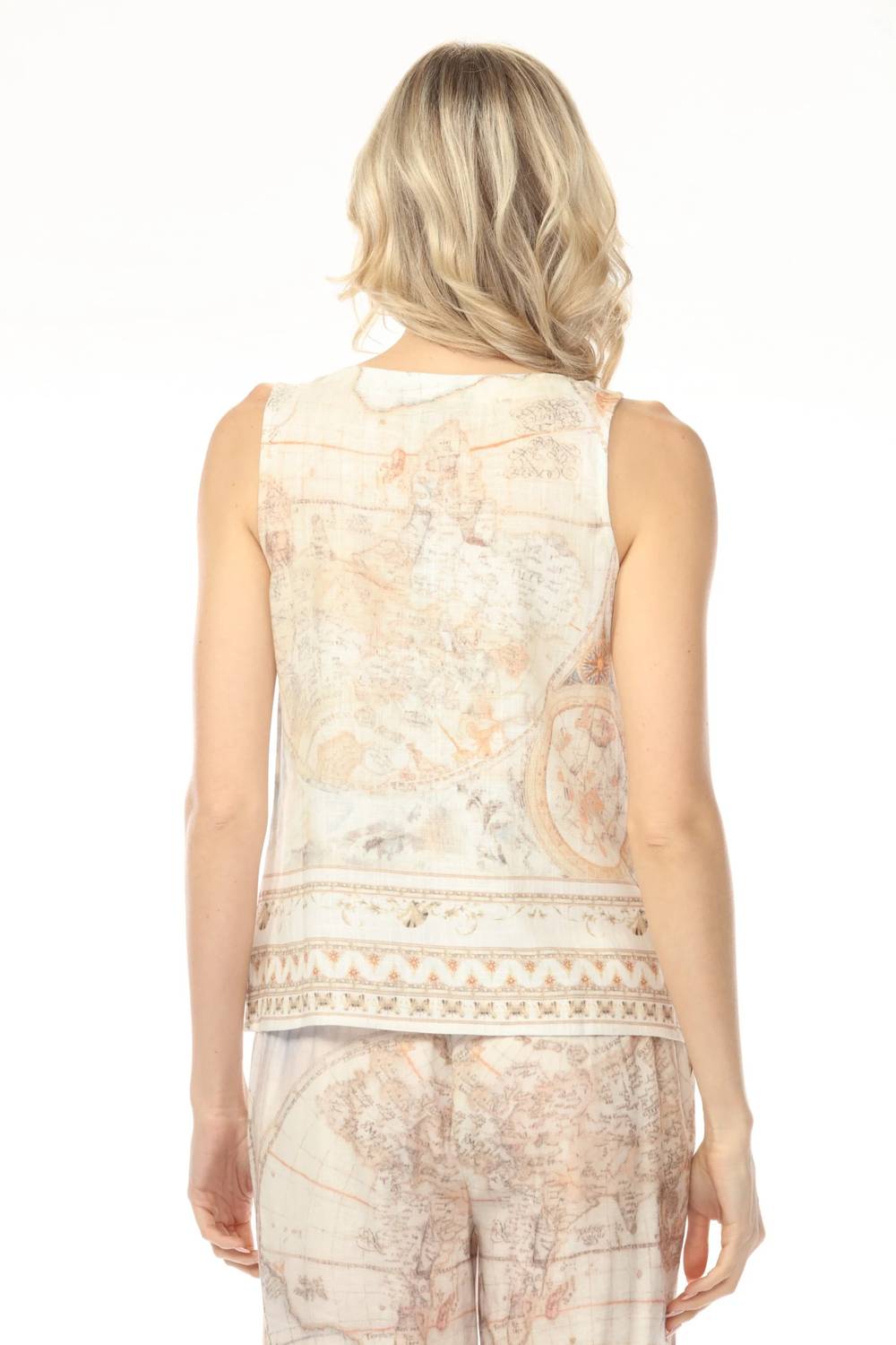 Charlie B - Atlas Printed Sleeveless Linen Blend Top