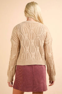 VERY J Bloomfield Cardigan in mocha - women's cardigan - detail view