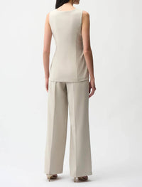 Joseph Ribkoff - Lux Twill Wide Pantsuit-style Jumpsuit