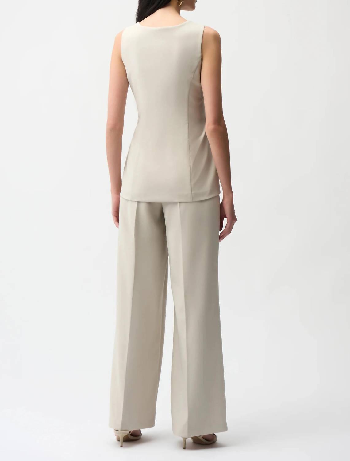 Joseph Ribkoff - Lux Twill Wide Pantsuit-style Jumpsuit