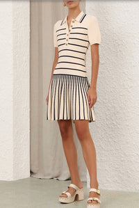 Zimmermann - Luna Striped Polo Mini Dress