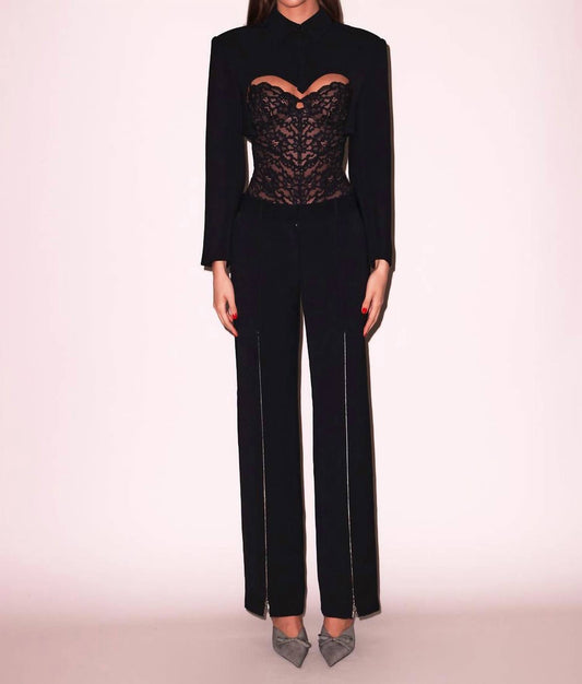 Fleur Du Mal - Cropped Heart Cut Blazer