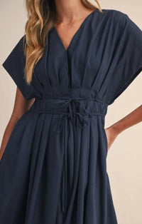 Mint Exclusives - Short Sleeve Pleated Midi Dress