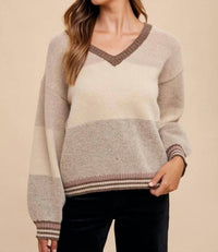 Anniewear - Color Block Sweater Top