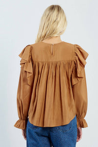 Lili Sidonio - Long Sleeve Ruffle Blouse